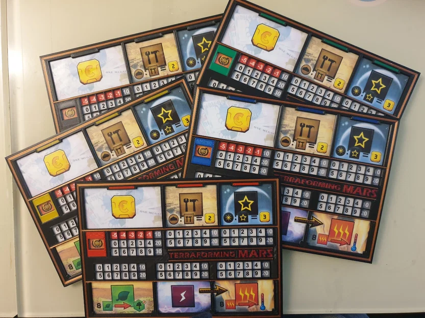 TERRAFORMING MARS - PLAYER BOARDS (Bảng người chơi) – bản multicolor & 1 màu - Image 2