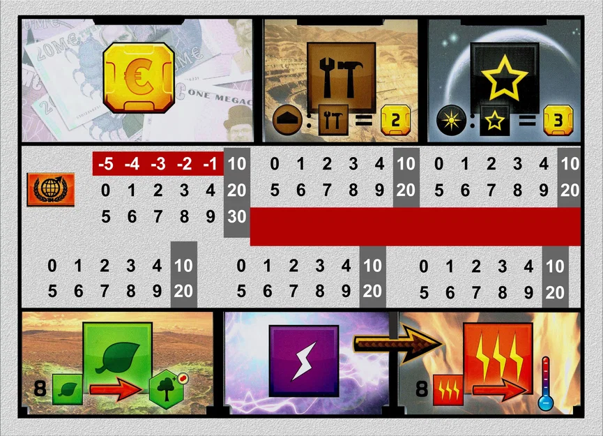 TERRAFORMING MARS - PLAYER BOARDS (Bảng người chơi) – bản multicolor & 1 màu - Image 6