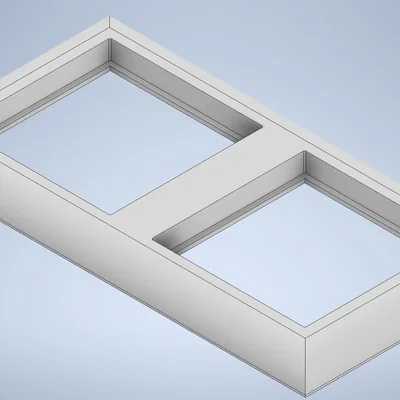 Khung đôi ốp công tắc Jung AS500 (Doubleframe) in 3D