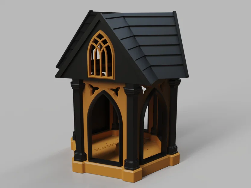 Máng ăn cho chim phong cách Gothic – In hoàn toàn (Fully Printable) - Image 8