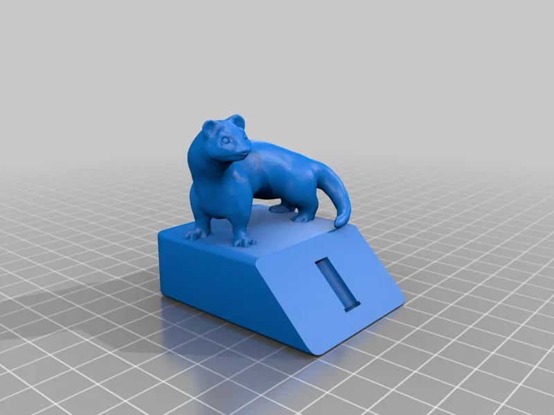 Mô hình lưu niệm chồn hương trưng bày vỏ đạn .22LR (File in 3D) - Image 1