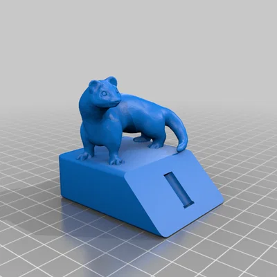 Mô hình lưu niệm chồn hương trưng bày vỏ đạn .22LR (File in 3D)