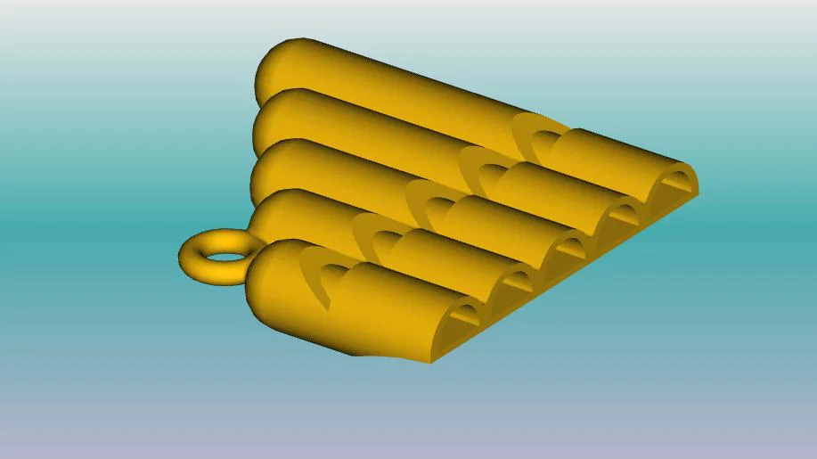 Mô hình sáo Pan mini làm móc khóa độc đáo - Image 1