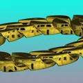 Vòng tay dạng xích in 3D phong cách hiện đại - Print-in-Place - Thumbnail 3
