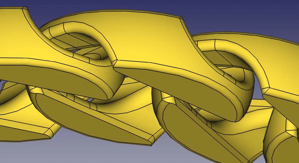 Vòng tay dạng xích in 3D phong cách hiện đại - Print-in-Place - Image 5