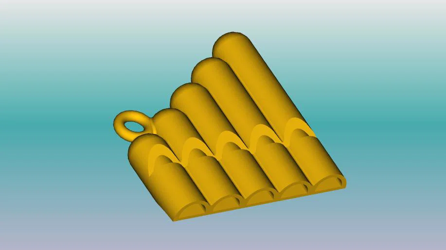 Mô hình sáo Pan mini làm móc khóa độc đáo - Image 5