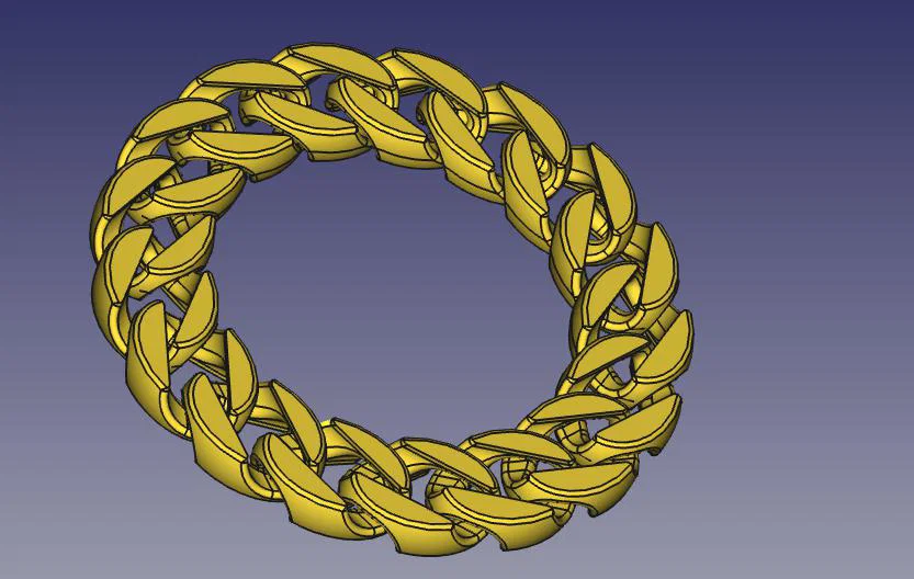 Vòng tay dạng xích in 3D phong cách hiện đại - Print-in-Place - Image 7
