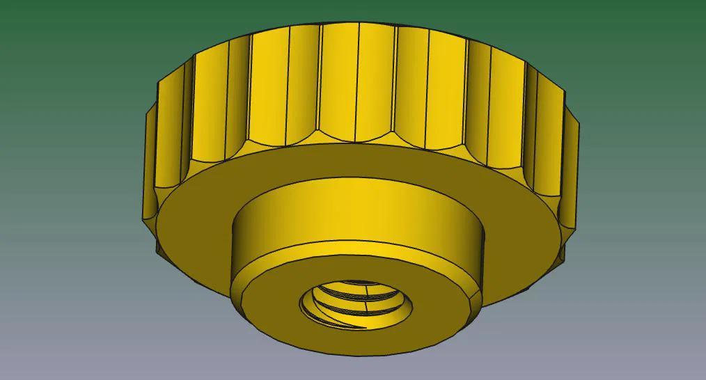 Đai ốc vặn tay (Knurled Nut) M6 x 10 in 3D tiện dụng - Image 2