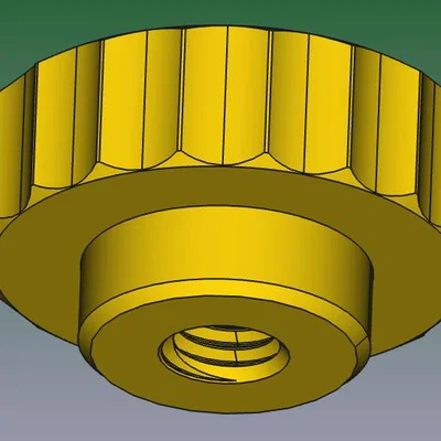 Đai ốc vặn tay (Knurled Nut) M6 x 10 in 3D tiện dụng