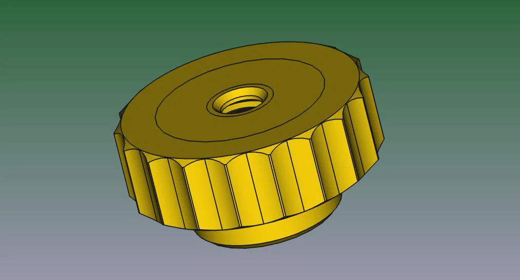 Đai ốc vặn tay (Knurled Nut) M6 x 10 in 3D tiện dụng - Image 4
