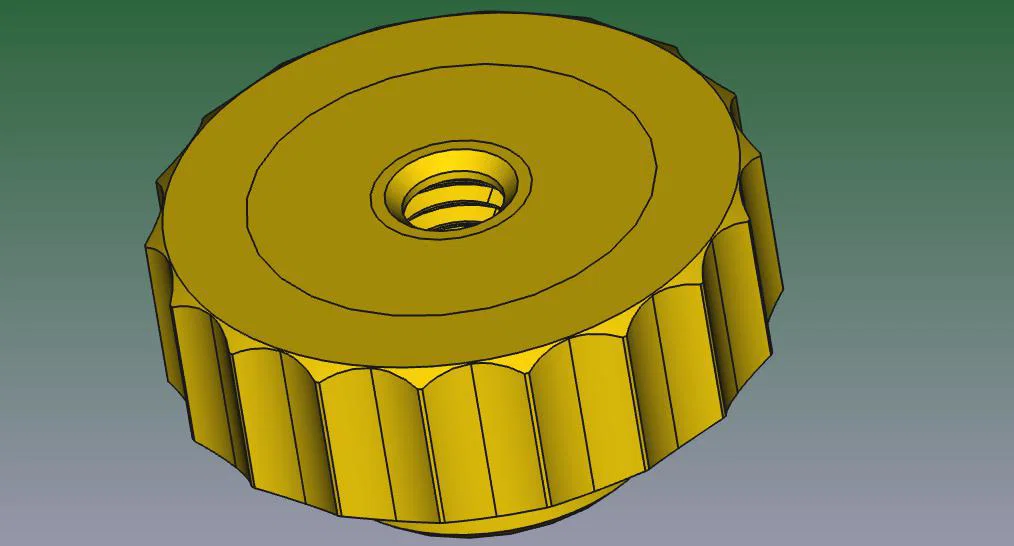 Đai ốc vặn tay (Knurled Nut) M6 x 10 in 3D tiện dụng - Image 5