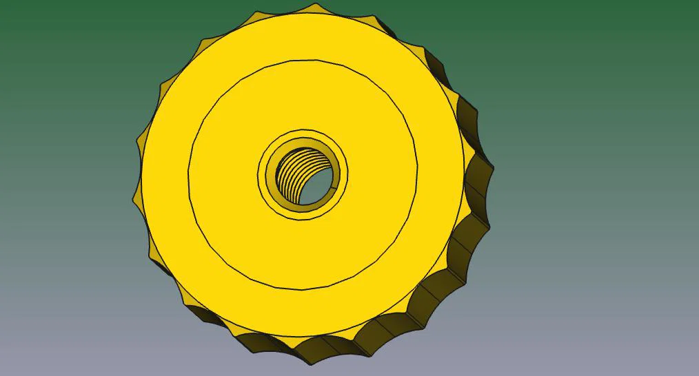 Đai ốc vặn tay (Knurled Nut) M6 x 10 in 3D tiện dụng - Image 6