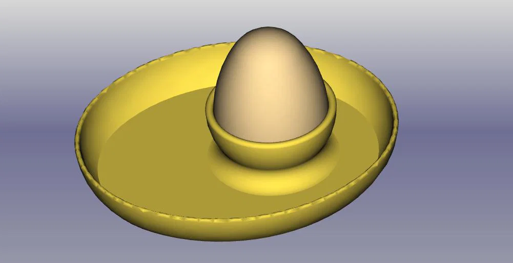 Khay đựng trứng đơn giản kèm đĩa lót - Image 1
