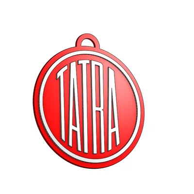 Móc khóa in 3D Logo hãng xe Tatra - File thiết kế độc đáo