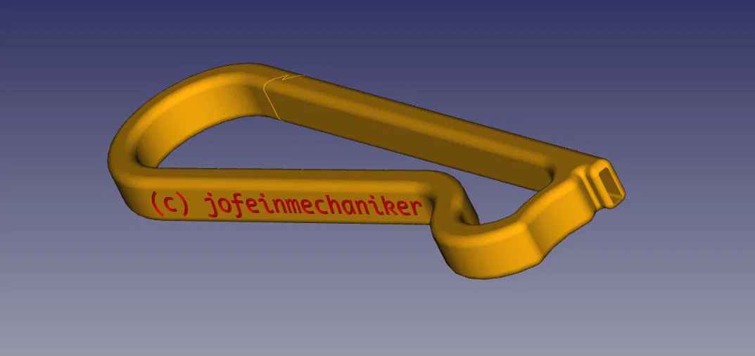 Karabiner-Pfeife (Còi Carabiner) – mẫu in 3D 2-trong-1 - Image 5