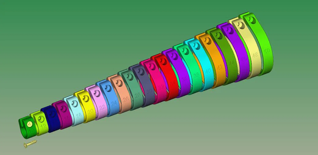 Schellen 10–50 mm (bước 2 mm) cho vít Spax - Image 1