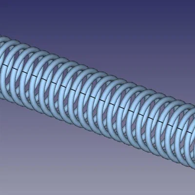 Mô hình lò xo giả định 28x4.7x0.5mm cho thiết kế kỹ thuật 3D