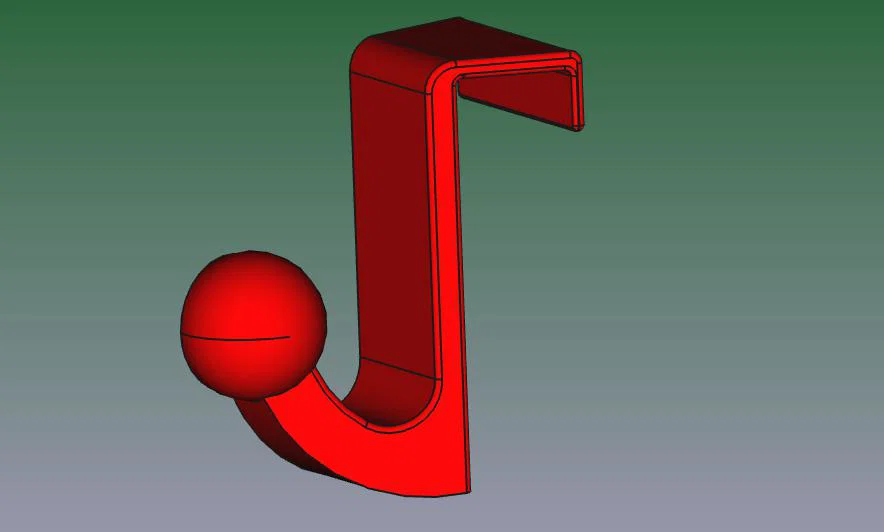 Móc treo đồ thông minh gắn cửa dày 18mm in 3D không cần support - Image 1