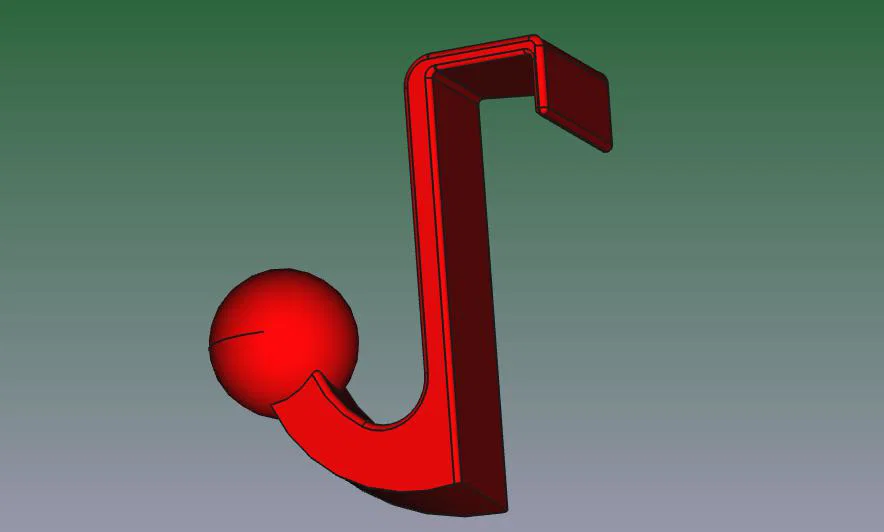 Móc treo đồ thông minh gắn cửa dày 18mm in 3D không cần support - Image 2