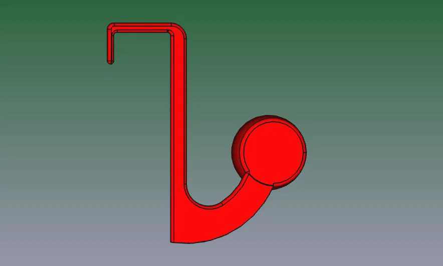 Móc treo đồ thông minh gắn cửa dày 18mm in 3D không cần support - Image 7