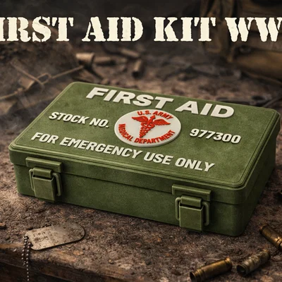 Hộp First Aid Kit US Army WWII – In 3D đa màu (không MMU)
