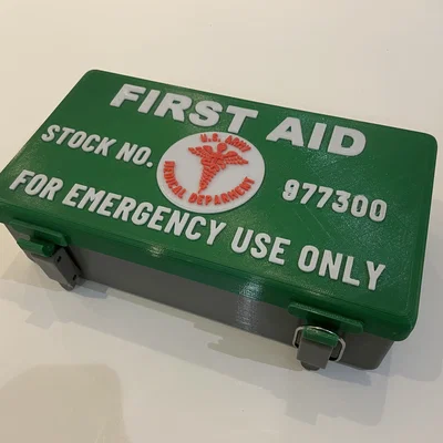 Hộp First Aid Kit US Army WWII – In 3D đa màu (không MMU)
