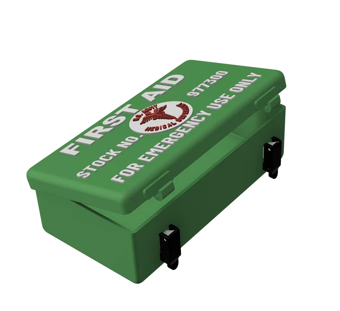 Hộp First Aid Kit US Army WWII – In 3D đa màu (không MMU) - Image 3