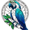 HueForge Stained Glass Macaw (Vẹt Macaw Kính Màu) – In 2 Phần - Thumbnail 2