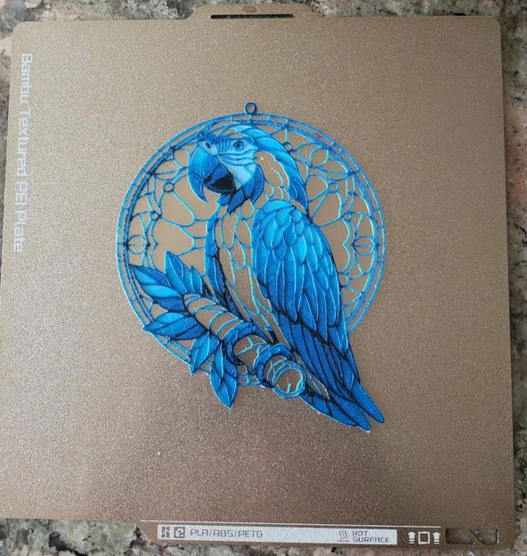 HueForge Stained Glass Macaw (Vẹt Macaw Kính Màu) – In 2 Phần - Image 3