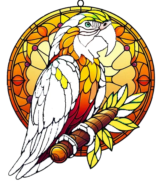 HueForge Stained Glass Macaw (Vẹt Macaw Kính Màu) – In 2 Phần - Image 4