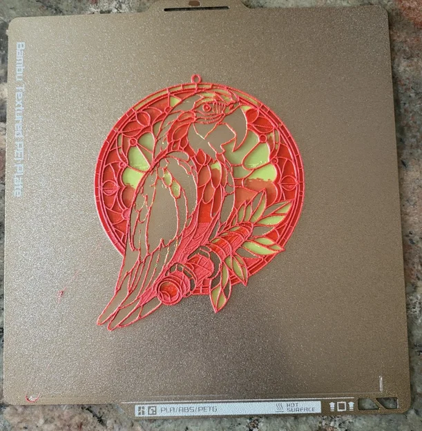 HueForge Stained Glass Macaw (Vẹt Macaw Kính Màu) – In 2 Phần - Image 5