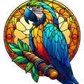 HueForge Stained Glass Macaw (Vẹt Macaw Kính Màu) – In 2 Phần - Thumbnail 6