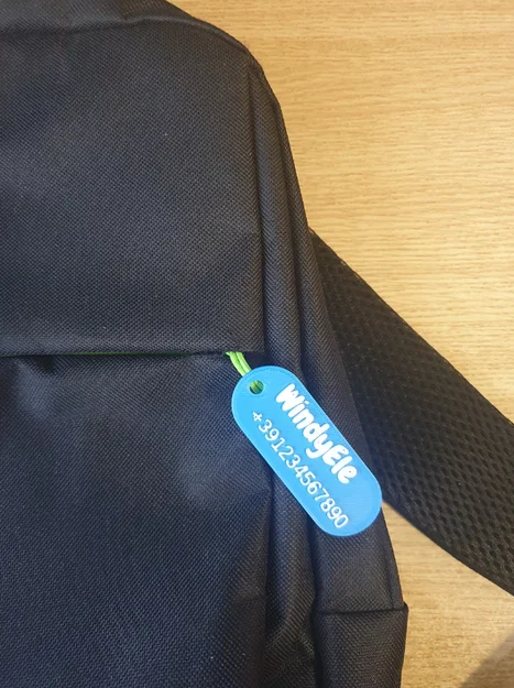 Thẻ tag balo tùy biến (openscad) - Image 2