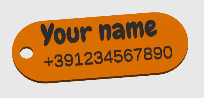 Thẻ tag balo tùy biến (openscad) - Image 3