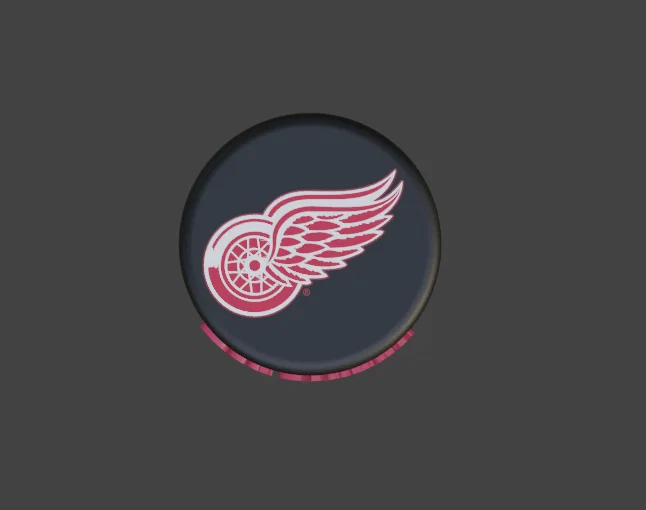 Puck Khúc Côn Cầu Detroit Red Wings - Image 1