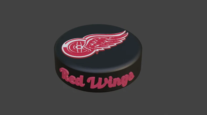 Puck Khúc Côn Cầu Detroit Red Wings - Image 2