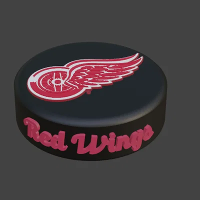Puck Khúc Côn Cầu Detroit Red Wings