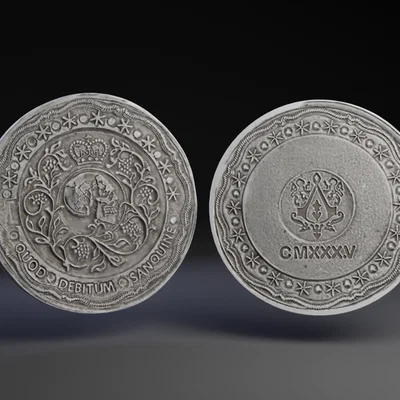 Mô hình đồng xu Blood Oath Marker John Wick in 3D cực chi tiết