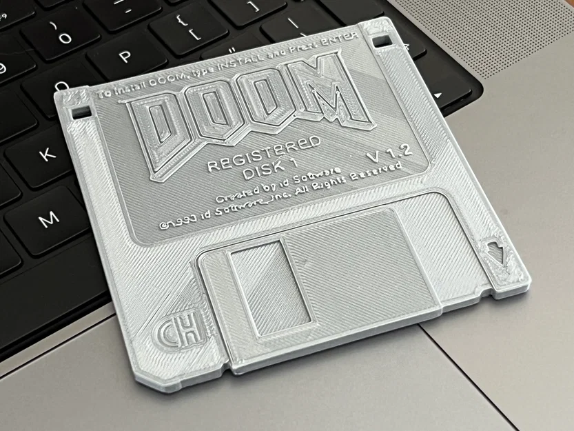 Mô hình đĩa mềm 3.5 inch DOOM 30 năm hoài niệm in 3D - Image 1