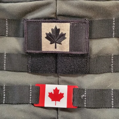 Miếng dán Molle lá cờ Canada trang trí ba lô (3D Printed Patch)