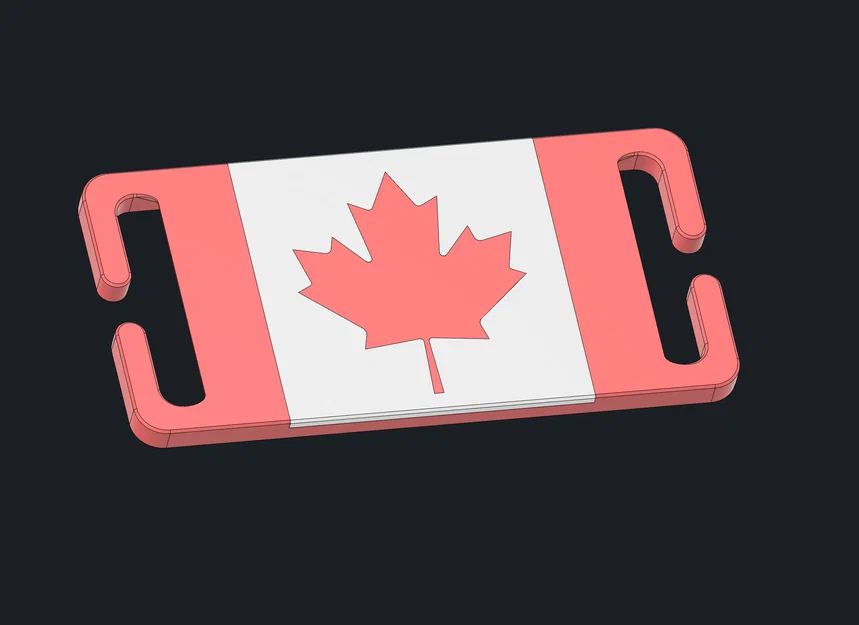Miếng dán Molle lá cờ Canada trang trí ba lô (3D Printed Patch) - Image 2