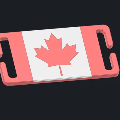 Miếng dán Molle lá cờ Canada trang trí ba lô (3D Printed Patch)