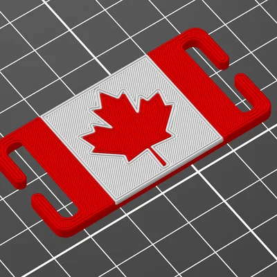 Miếng dán Molle lá cờ Canada trang trí ba lô (3D Printed Patch)