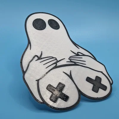 Mô hình trang trí tường Sexy Ghost: Phụ kiện Halloween độc lạ 3D