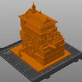 Mô hình Nhà tắm trong phim Spirited Away (Phong cách Voxel 3D) - Thumbnail 1