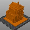 Mô hình Nhà tắm trong phim Spirited Away (Phong cách Voxel 3D) - Thumbnail 2