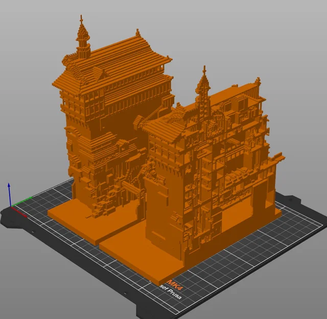 Mô hình Nhà tắm trong phim Spirited Away (Phong cách Voxel 3D) - Image 3