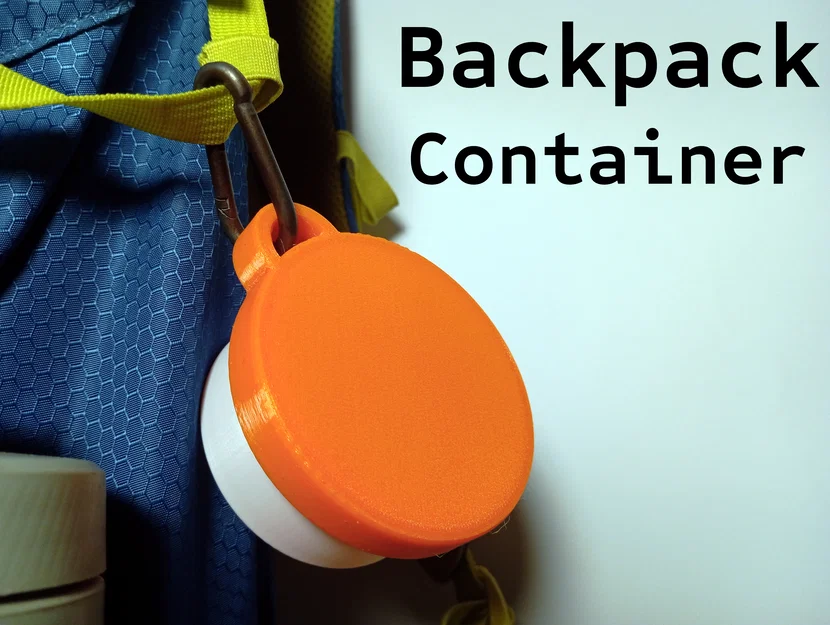 Hộp đựng tròn Backpack Container 70mm - Image 1