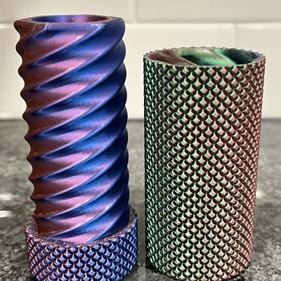 Hộp Xoay Vân Nhám (Knurled Twist Container) - Fidget Toy