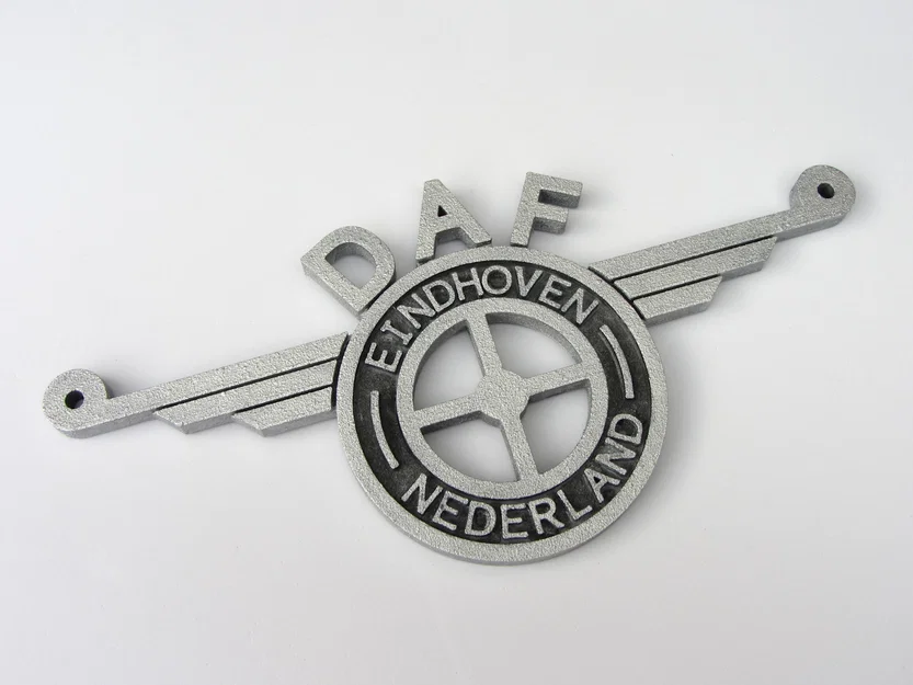 Huy hiệu logo DAF vintage (OpenSCAD) - Image 1